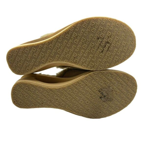 Skechers Cali Faux Fur Lined Mule Clogs Comfort Shoes Tan Size 8 - Picture 7 of 7